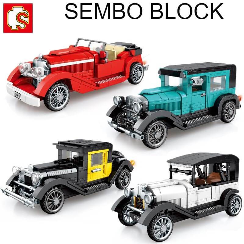 SEMBO 607400-607403 Classic Retro Vintage Famous Car