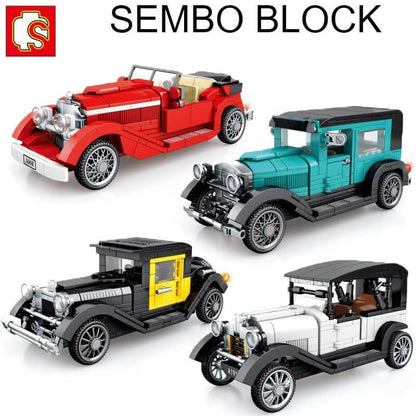 SEMBO 607400-607403 Classic Retro Vintage Famous Car