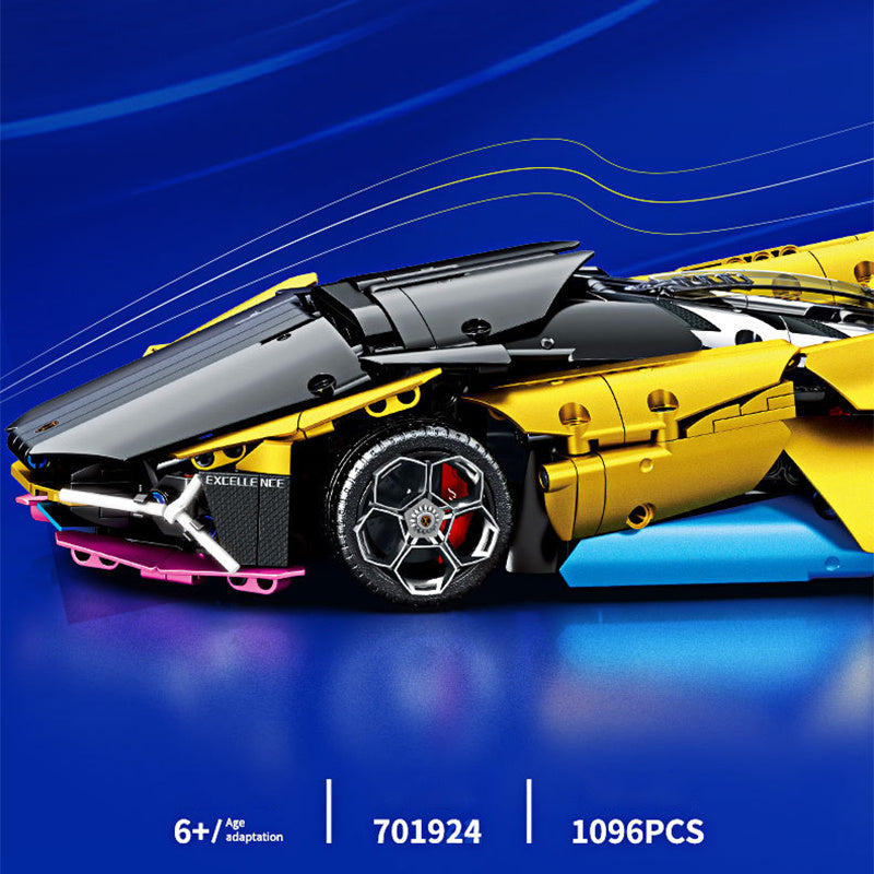 SEMBO 701924 Technic 1:14 TECHNIAUE Sports Car Building Blocks With Motor 1096pcs Bricks Toys From China Delivery.
