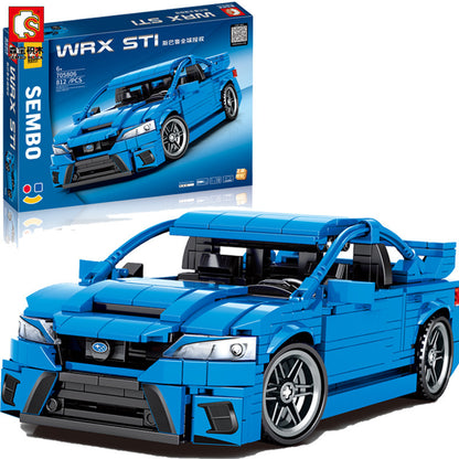 SEMBO 705806 Technic Subaru WRX STI 1:18 Building block sports car model 812pcs Toys For Gift from China