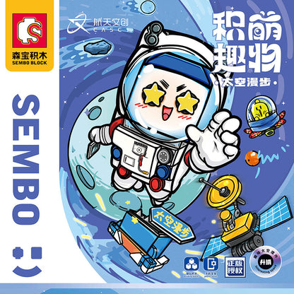 SEMBO 708301C Model Space walk with cute things Building Blocks 385pcs Bricks Gift From China