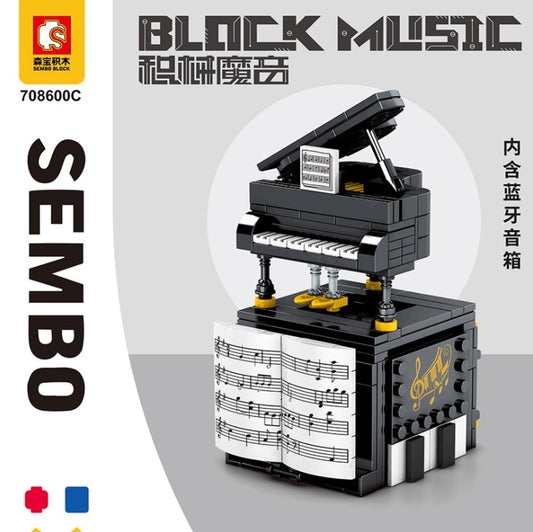 SEMBO 708600C-708601C "Creative" Series "Bluetooth" Speaker Phone Stand Gramophone Assembled Building Block Toys From China