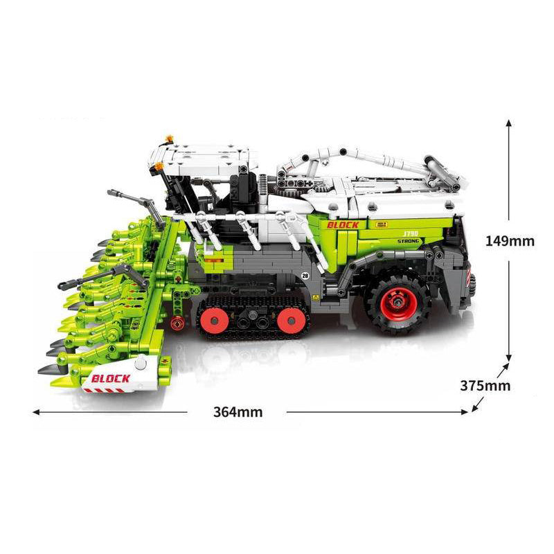 SEMBO 710000 Technical MOC Remote Control Technique Farm Harvester Model 2023pcs Bricks from China.