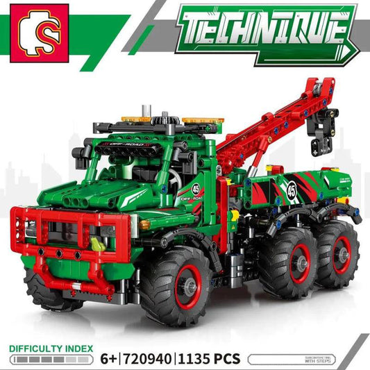 SEMBO 720940 Technic Static Version 6x6 All Terrain Tow Truck Building Blocks 1135pcs Bricks Toys from China Delivery.