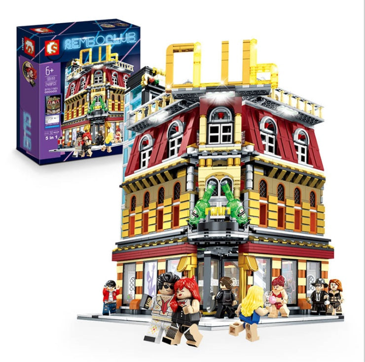 SEMBO SD6991 Creator Street View Series 5 IN 1 SemboClub Building Block 2488pcs Bricks Toy  From China