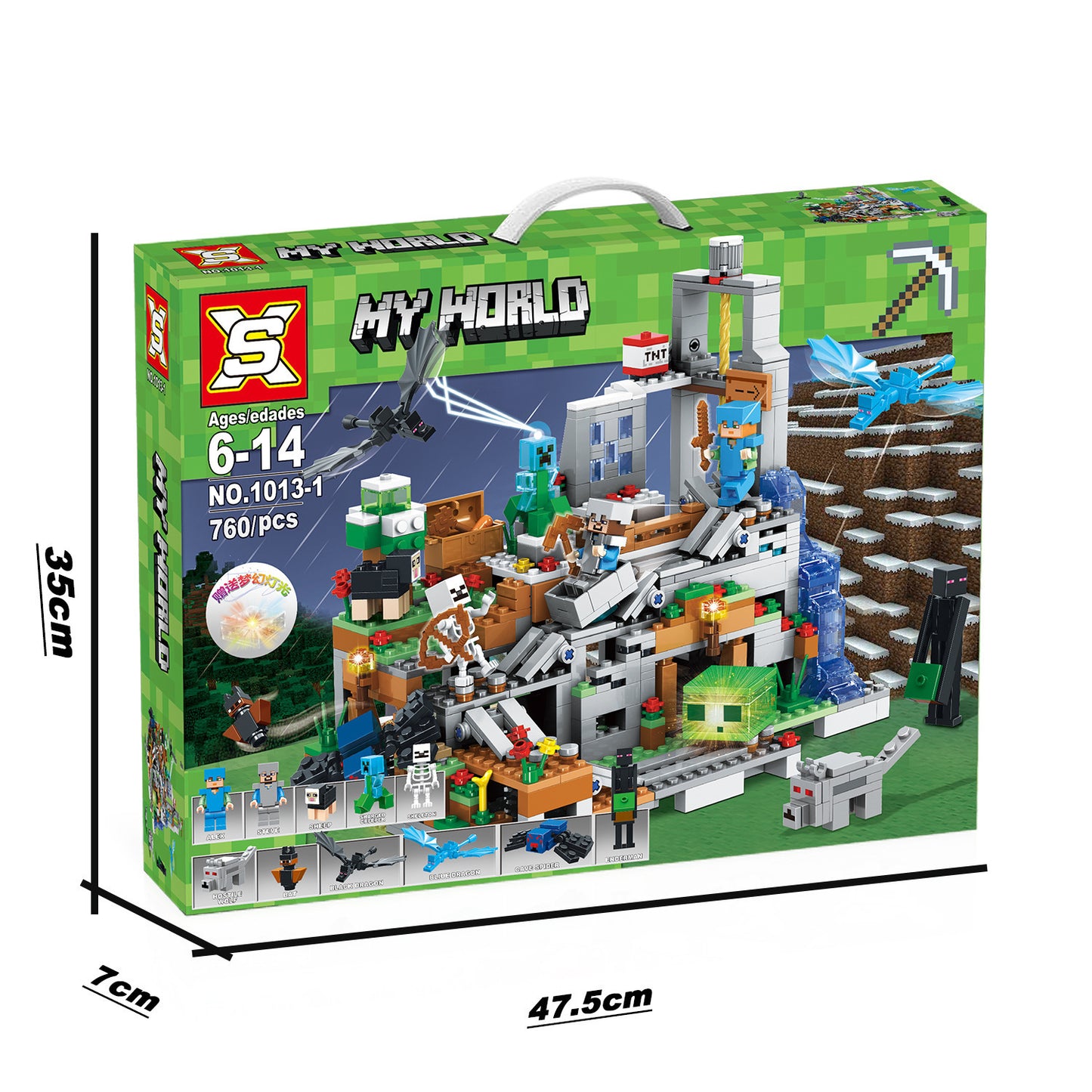 SX 1013-1 Game My World Institution Cave Series building blocks 760pcs bricks Toys For Gift ship from China