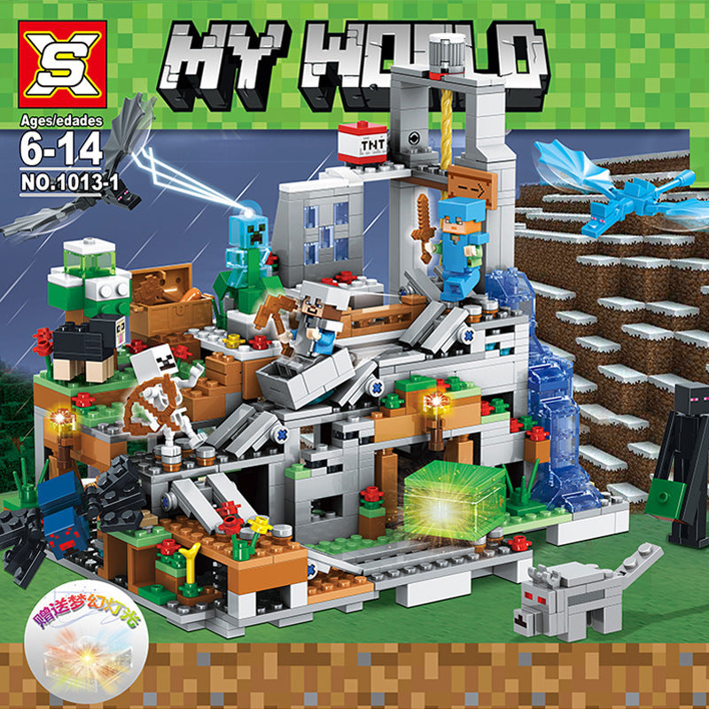 SX 1013-1 Game My World Institution Cave Series building blocks 760pcs bricks Toys For Gift ship from China
