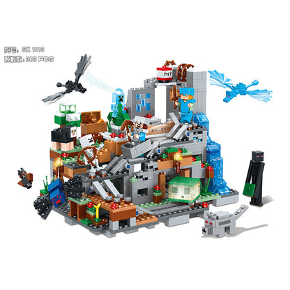 SX1013 865Pcs Minecraft Series Mechanical Cave Building Blocks Puzzle Assembling Children's Toy Building Blocks From China