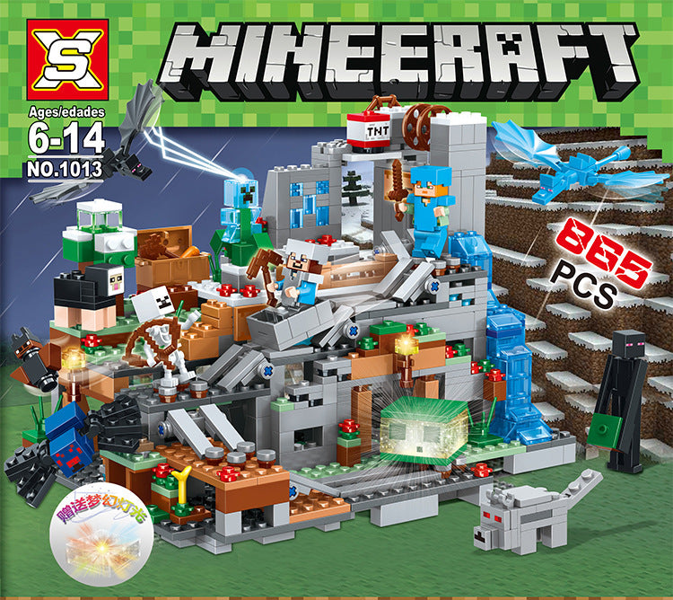 SX1013 865Pcs Minecraft Series Mechanical Cave Building Blocks Puzzle Assembling Children's Toy Building Blocks From China