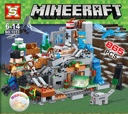 SX1013 865Pcs Minecraft Series Mechanical Cave Building Blocks Puzzle Assembling Children's Toy Building Blocks From China