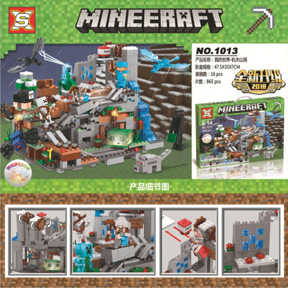 SX1013 865Pcs Minecraft Series Mechanical Cave Building Blocks Puzzle Assembling Children's Toy Building Blocks From China
