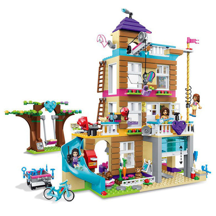 SX3012 Friendship Room Girl Puzzle Assembled Building Block Model Friendship House Toy 868pcs