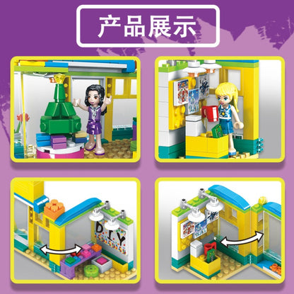 SX3051 297pcs Heart Lake City Building Block Experience Store Building Blocks Girl Toys Ship From China