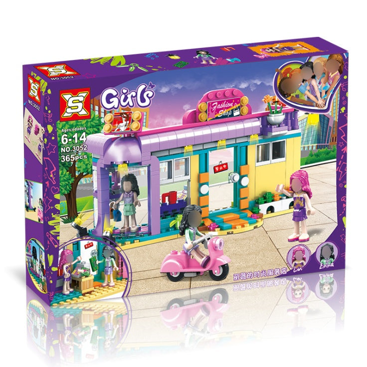 SX3052 365pcs Liwei's Fashion Clothing Store Building Block Toys Ship From China
