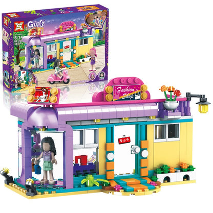 SX3052 365pcs Liwei's Fashion Clothing Store Building Block Toys Ship From China