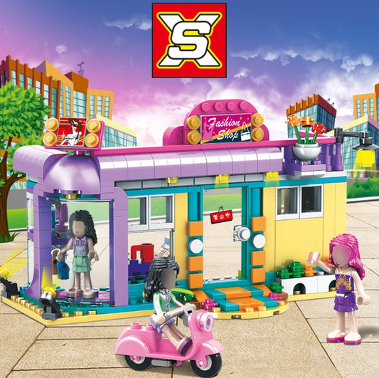 SX3052 365pcs Liwei's Fashion Clothing Store Building Block Toys Ship From China