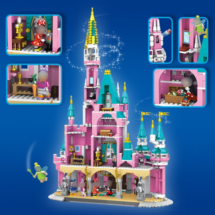 SX9021 1676pcs Pink Castle Paradise Building Block Toy From China