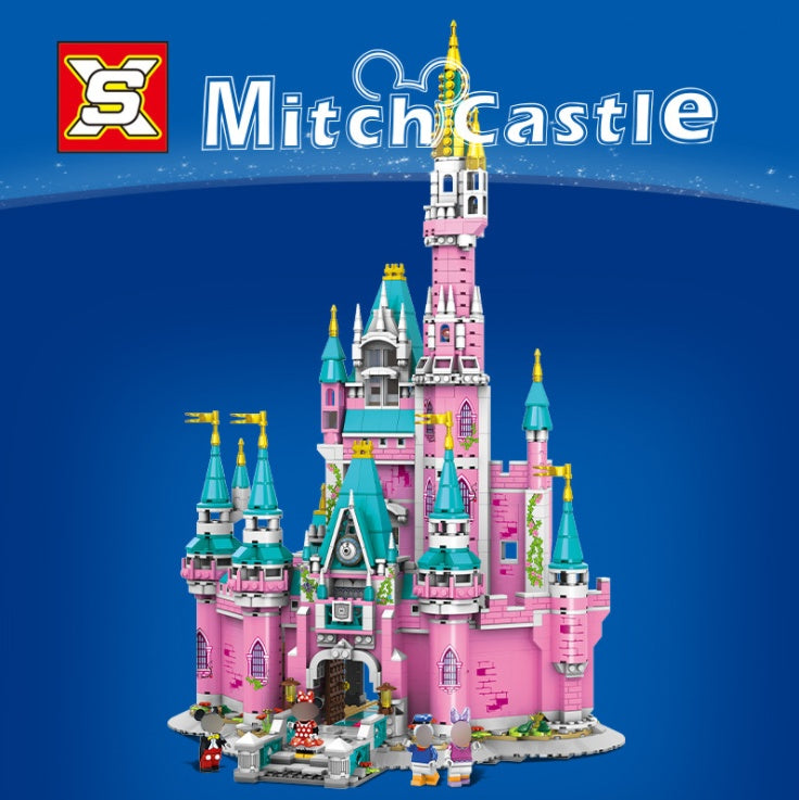 SX9021 1676pcs Pink Castle Paradise Building Block Toy From China