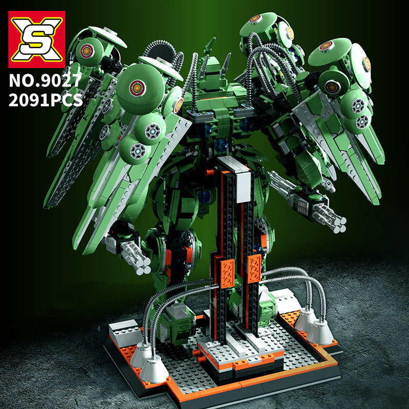 SX9027 Kshatriya Fighter Armor Model Children's Educational Small Particles Assembled Building Block Toys 2091pcs