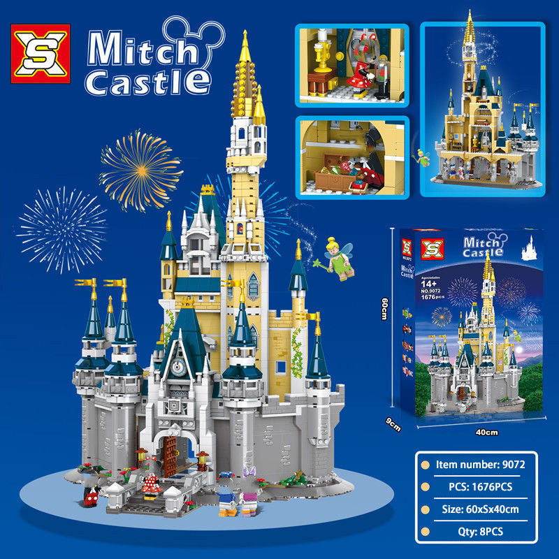 SX9072 Moc City Street Mitch Castle Building Blocks 1676pcs toys bricks no box from China.
