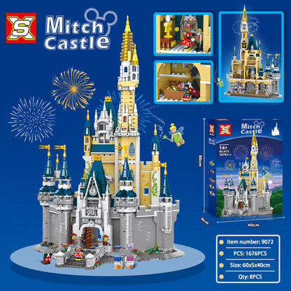 SX9072 Moc City Street Mitch Castle Building Blocks 1676pcs toys bricks no box from China.