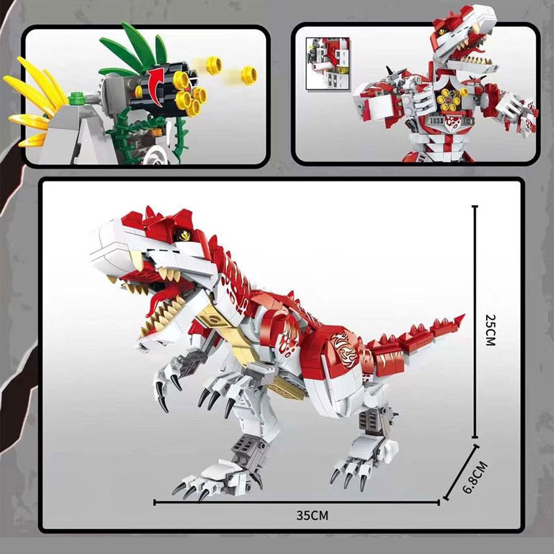 SX9082 MOC Creator 2 Model Dinosaur World Building Blocks Toys Game 749pcs Bricks From China Delivery.