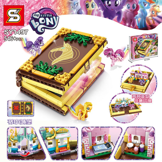SY 1497 546Pcs Pony Fantasy Building Blocks Book Castle Girl DIY Assembled Educational Toy Gift From China