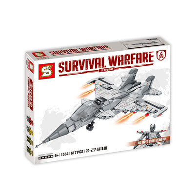 SY 1564 Technic Survival Warfare Su-27 fighter building blocks 617pcs bricks Toys For Gift from China