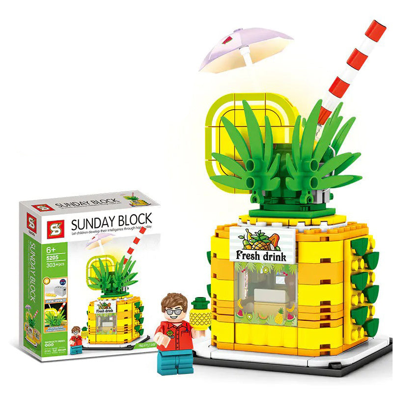 SY 5204 5205 5206 5207  City Lights Street View Building Blocks Toy From China