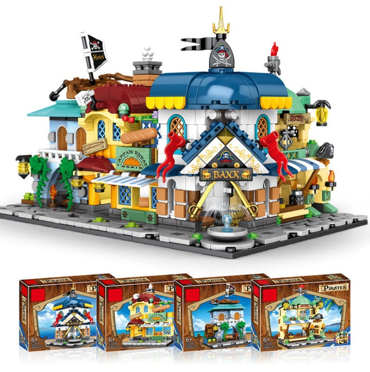 SY 5300 799+pcs Pirate Little Street Scene Building Blocks Toy From China
