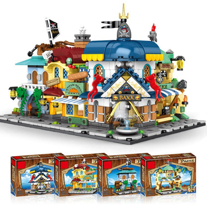 SY 5300 799+pcs Pirate Little Street Scene Building Blocks Toy From China