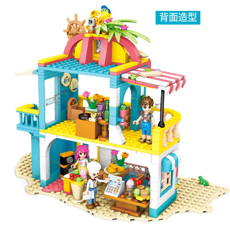 SY 6571 490pcs S-girl Seafood Restaurant Building Blocks Toy From China