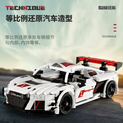 SY 8301 678pcs  Aodi A8 Pull Back Model Sports Car Product Hurricane Series Buliding Blocks Toy From China