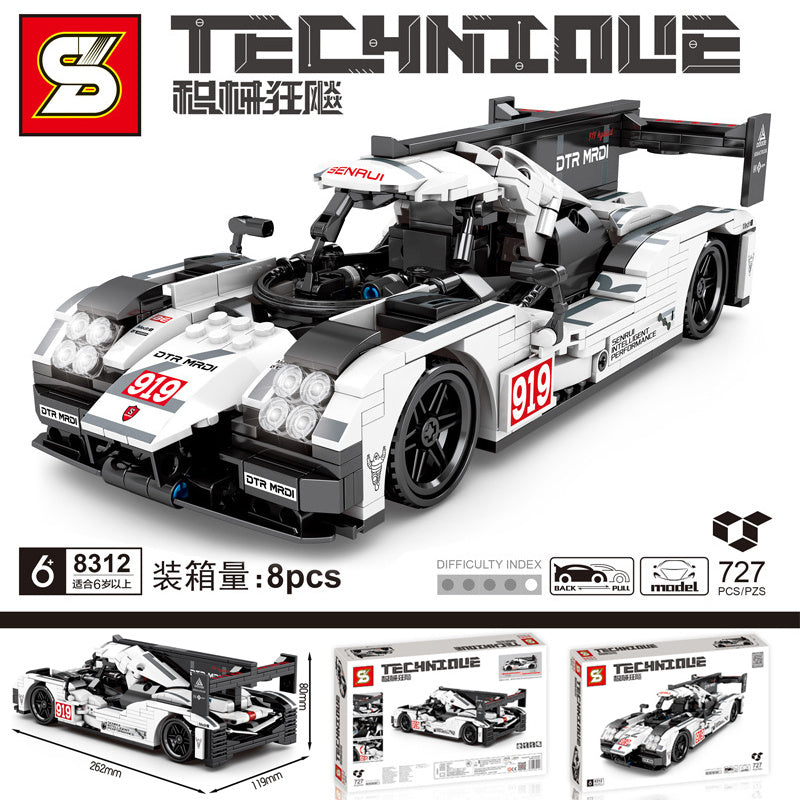 SY 8312 Technic Porscho 919 Racing car building blocks 727pcs Toys For Gift from China