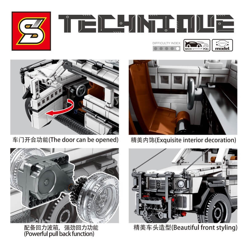 SY 8403 Mercedes-Benz G63 AMG 6?6 Pull Back Car