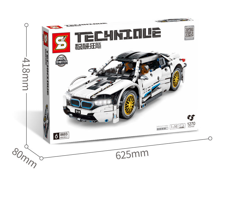 SY 8603 1270pcs Juggernaut Frenzy-BMW I81: 14 Building Block Toy From China