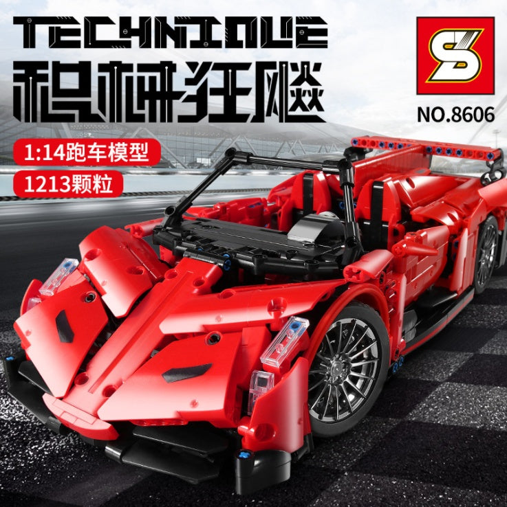 SY 8606 1213pcs Juggernaut Frenzy-Bugatti 1:14 Building Block Toy From China