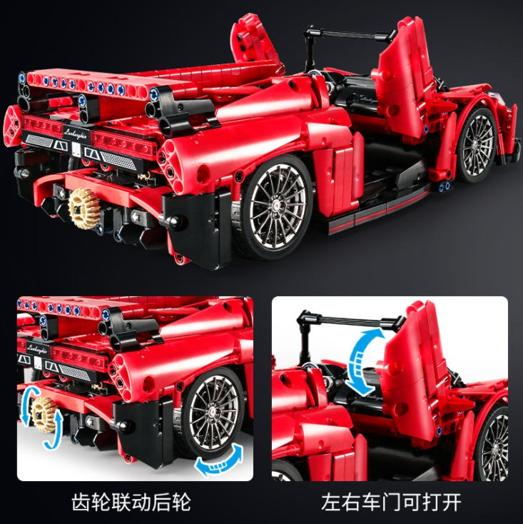 SY 8606 1213pcs Juggernaut Frenzy-Bugatti 1:14 Building Block Toy From China