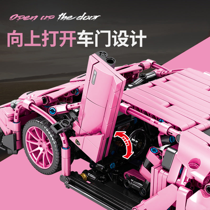 SY 8609 Technic Pink ‘Lamborghini’ Centenario building blocks 1294pcs bricks Toys For Gift from China