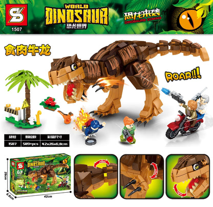 SY1507 589pcs Jurassic Dinosaurs Carnotaurus 4 Building Blocks Toy from China.