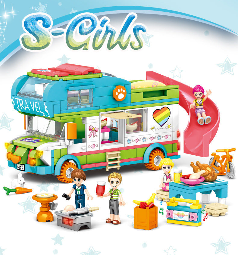 SY6572 S-girl Series Beach Camping Car Building Blocks 433Ppcs Toy From China