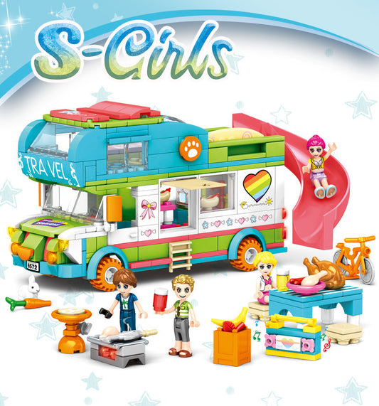 SY6572 S-girl Series Beach Camping Car Building Blocks 433Ppcs Toy From China