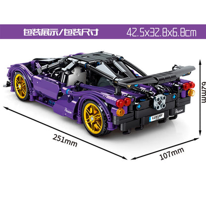 SY8160 Technic Series Purple Super Car Model Building Blocks 464pcs Bricks Toys Model Ship From China