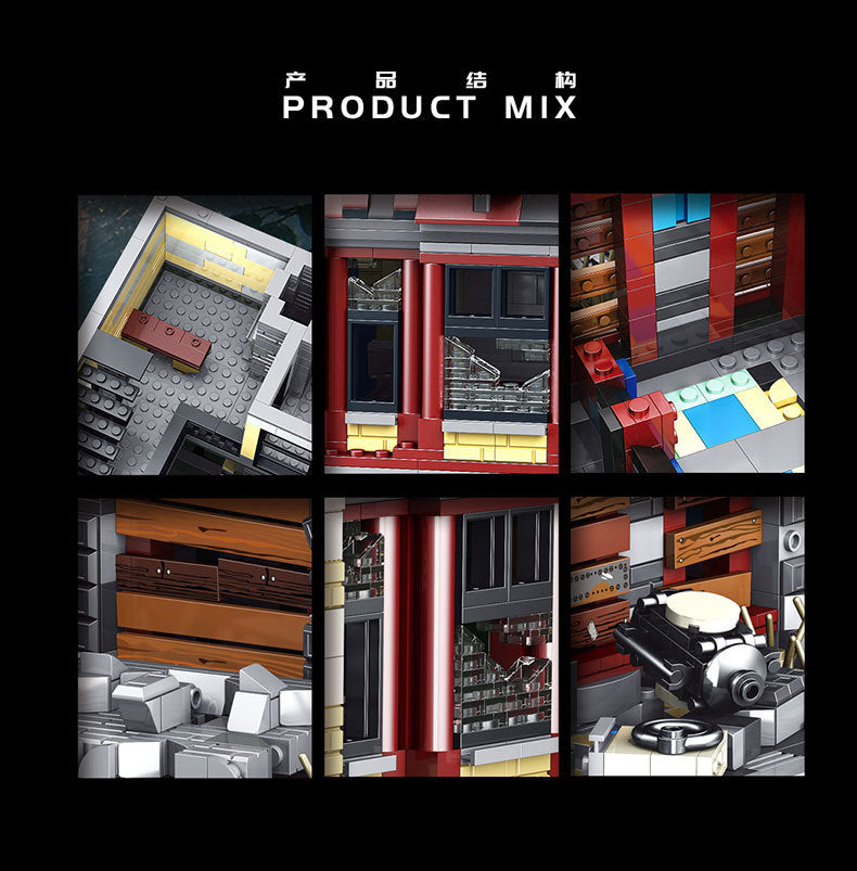 Super18K K126 Brick Bank Apocalypse Version Creator MOC Bricks Toy from China