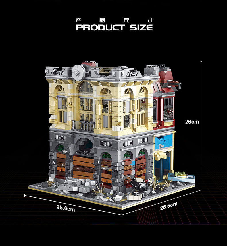 Super18K K126 Brick Bank Apocalypse Version Creator MOC Bricks Toy from China