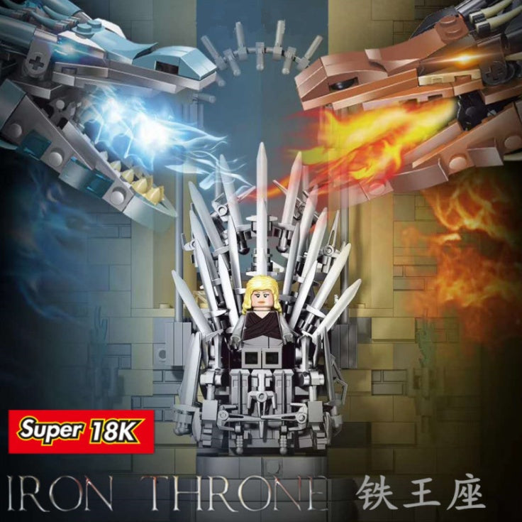 Super18K K130 Iron Throne 1146pcs Game of Thrones Iron Throne Building Block Toys from China