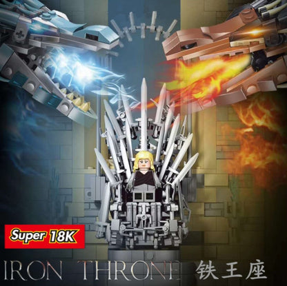 Super18K K130 Iron Throne 1146pcs Game of Thrones Iron Throne Building Block Toys from China