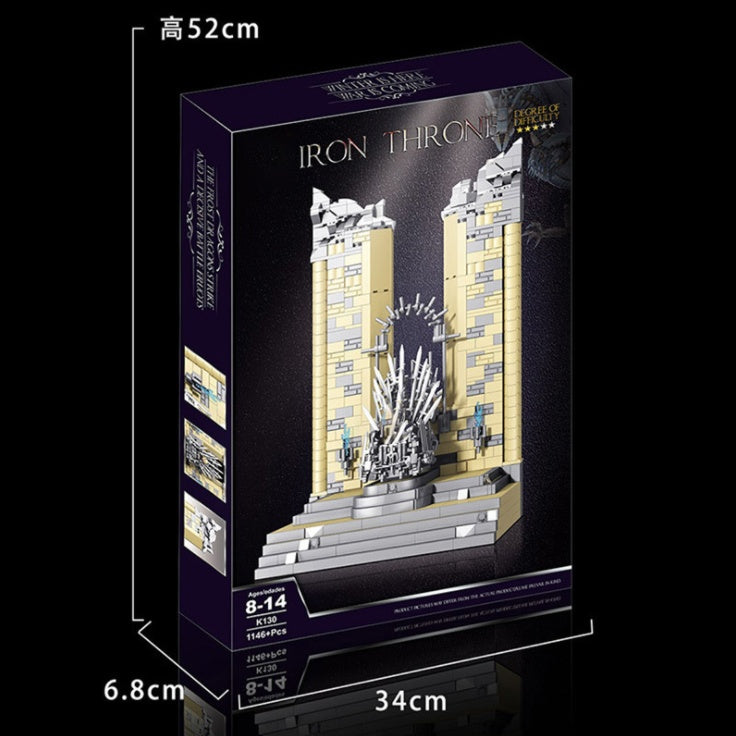 Super18K K130 Iron Throne 1146pcs Game of Thrones Iron Throne Building Block Toys from China