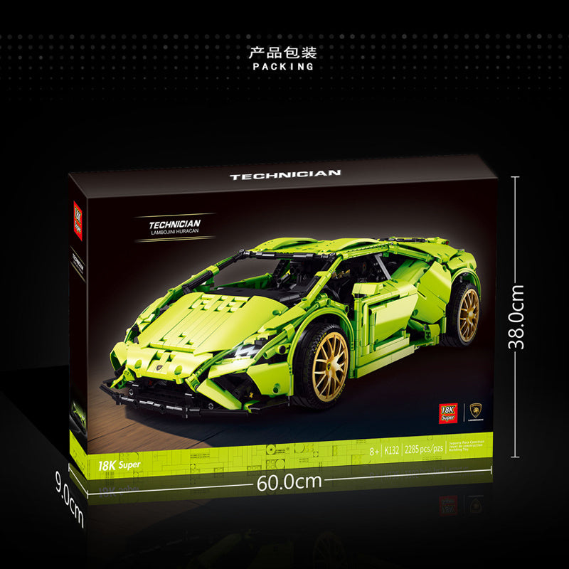 Super18K K132 Technic ‘Lamborghini’ Hurricane building blocks 2285pcs bricks Toys For Gift from China