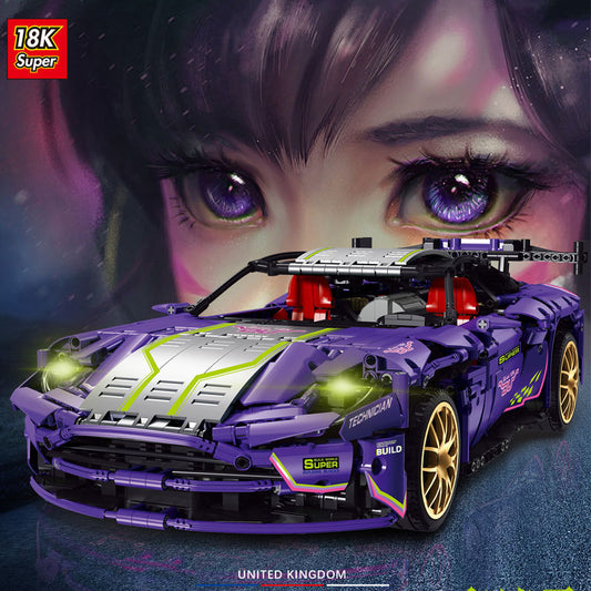 Super18K K136 Technic Series Aston Martin DB11 Building Blocks 2268pcs Bricks ONE 77 Purple Car Toys from China